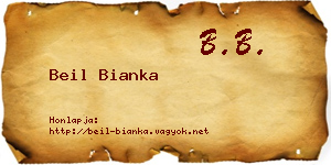Beil Bianka névjegykártya